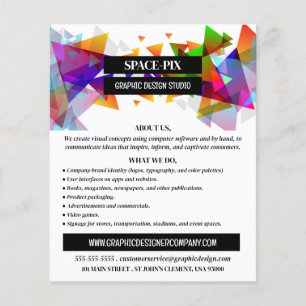 Prospectus 11,4 Cm X 14,2 Cm Graphique Triangle Design, Graphisme Design Advert