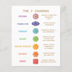 Prospectus 11,4 Cm X 14,2 Cm Guide des Chakras Description Graphique - Personna