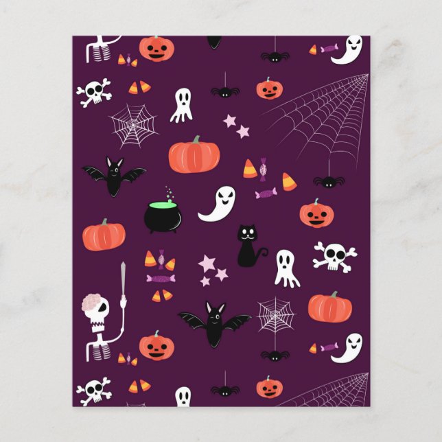 Prospectus 11,4 Cm X 14,2 Cm Halloween (Devant)