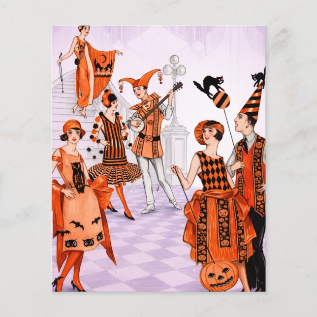 Prospectus 11,4 Cm X 14,2 Cm Halloween Art Déco vintage 1920 (Devant)