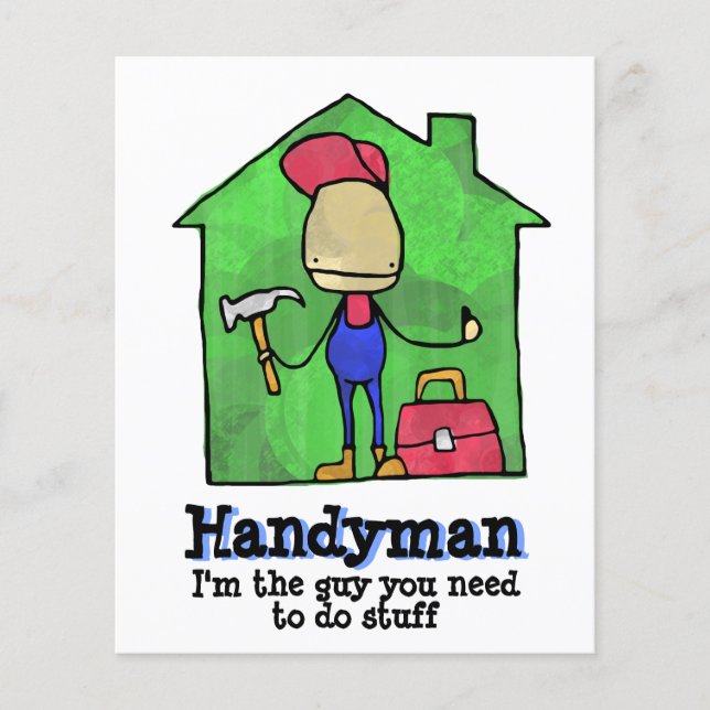 Prospectus 11,4 Cm X 14,2 Cm HandyMan. Constructeur. Construction. Entrepreneur (Devant)