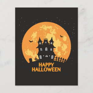 Prospectus 11,4 Cm X 14,2 Cm Happy halloween maison hantée