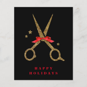 Prospectus 11,4 Cm X 14,2 Cm Happy Holidays - Golden parties scintillant Hair S