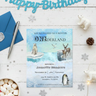 Prospectus 11,4 Cm X 14,2 Cm Hiver Animal de l'Arctique Anniversaire 1er Premie