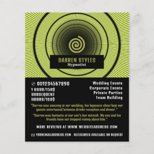 Prospectus 11,4 Cm X 14,2 Cm Hypnose Spirale, Hypnotist Event Entertainer
