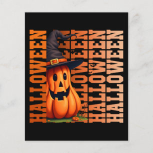 Prospectus 11,4 Cm X 14,2 Cm Idées de cadeaux drôles de typographie d'Halloween