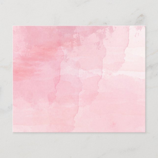Prospectus 11,4 Cm X 14,2 Cm Image Aquarelle rose (Devant)