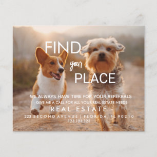 Prospectus 11,4 Cm X 14,2 Cm Immobilier FI et votre place Faire-part Carte post