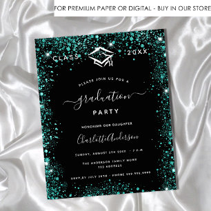 Prospectus 11,4 Cm X 14,2 Cm Inscription au budget turquoise noir vert
