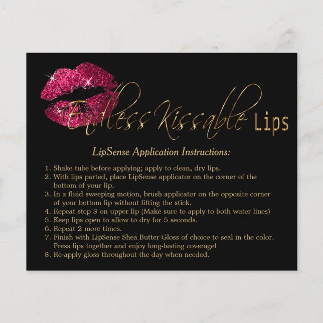 Prospectus 11,4 Cm X 14,2 Cm Instruction Lip Parties scintillant rose chaud (Devant)