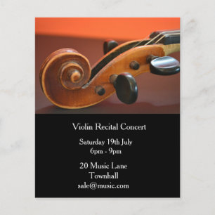 Prospectus 11,4 Cm X 14,2 Cm Instrument à cordes de violon Performances musical