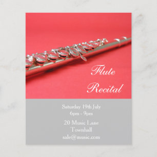 Prospectus 11,4 Cm X 14,2 Cm Instrument à vent de flute musique de considérant