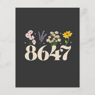 Prospectus 11,4 Cm X 14,2 Cm intage 8647, Anti Trump, Floral Feminist, Subtle