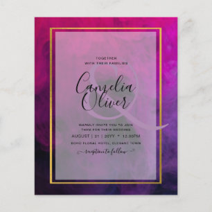 Prospectus 11,4 Cm X 14,2 Cm Intense Magenta Plum Purple INK Wedding INVITE