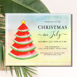 Prospectus 11,4 Cm X 14,2 Cm Invitation à la fête du melon d'eau de Noël en jui