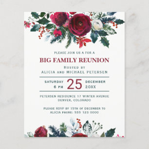 Prospectus 11,4 Cm X 14,2 Cm Invitation à une réunion de famille pour Noël à pe