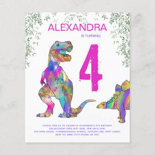 Prospectus 11,4 Cm X 14,2 Cm Invitation au budget pour une fête d'anniversaire 