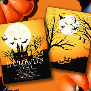 Prospectus 11,4 Cm X 14,2 Cm Invitation de la fête d'Halloween