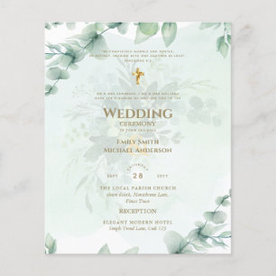 Prospectus 11,4 Cm X 14,2 Cm INVITATION DE MARIAGE Catholique DE BUDGET Botaniq
