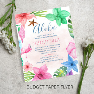 Prospectus 11,4 Cm X 14,2 Cm Invitation de mariage floral rose pour une douche
