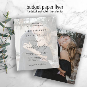 Prospectus 11,4 Cm X 14,2 Cm Invitation de mariage moderne avec superposition d