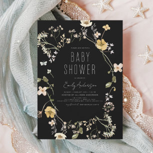 Prospectus 11,4 Cm X 14,2 Cm Invitation du Fleur sauvage du budget Boho Baby sh