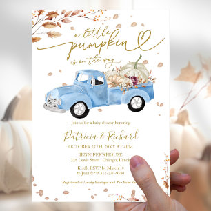 Prospectus 11,4 Cm X 14,2 Cm Invitation pour la Baby Shower de Little Pumpkin B
