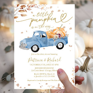 Prospectus 11,4 Cm X 14,2 Cm Invitation pour la Baby Shower Garçon Automne Citr