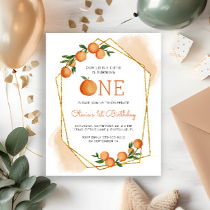 Prospectus 11,4 Cm X 14,2 Cm Invitation pour le 1er anniversaire de Petit Citro