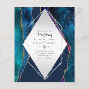 PROSPECTUS 11,4 CM X 14,2 CM INVITATIONS DE MARIAGE BUDGÉTAIRE - ÉCLAIRAGE DE L