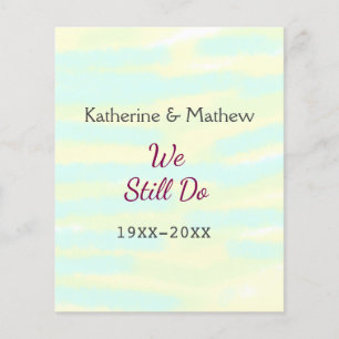 Prospectus 11,4 Cm X 14,2 Cm Jaune greenpastel Vow renouvellement anniversaire 