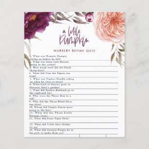 Prospectus 11,4 Cm X 14,2 Cm Jeu de baby shower floral de petite aquarelle citr