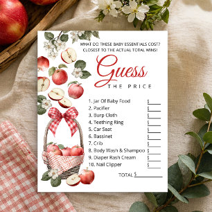 Prospectus 11,4 Cm X 14,2 Cm Jeu de devinette de prix pour baby shower Apple &