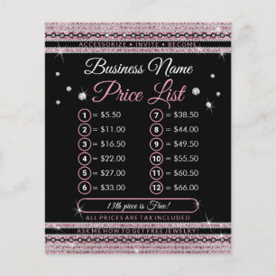 Prospectus 11,4 Cm X 14,2 Cm Jewelry Store Price List