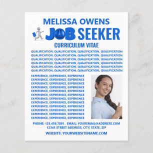 Prospectus 11,4 Cm X 14,2 Cm Job Seekers Logo, Curriculum Vitae Flyer