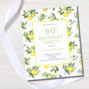 Prospectus 11,4 Cm X 14,2 Cm Joli budget 60e anniversaire Citron Citrus Invitat