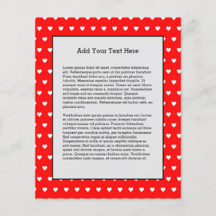 Prospectus 11,4 Cm X 14,2 Cm Jolis cœurs blancs rouges Cute Saint Valentin Amou