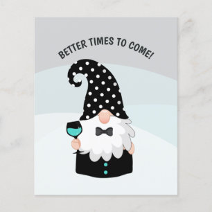 Prospectus 11,4 Cm X 14,2 Cm Joyeuses Fêtes de gnome sarcelle et noir 