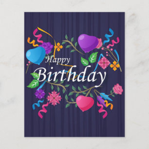 Prospectus 11,4 Cm X 14,2 Cm Joyeux Cadeaux d'anniversaire Love Cake