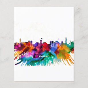 Prospectus 11,4 Cm X 14,2 Cm Kaboul Skyline