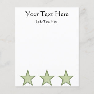 Prospectus 11,4 Cm X 14,2 Cm KRW Green Christmas Star Flyer