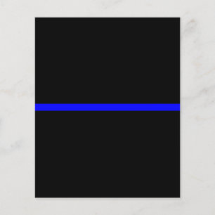Prospectus 11,4 Cm X 14,2 Cm La ligne bleue fine symbolique sur fond noir uni