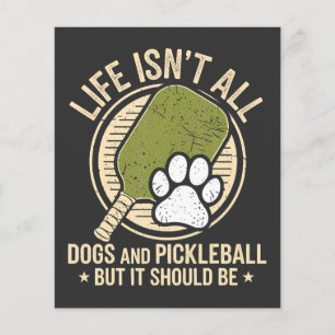 Prospectus 11,4 Cm X 14,2 Cm la vie n'est pas que des chiens et du pickleball