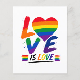 Prospectus 11,4 Cm X 14,2 Cm L'amour est l'amour – Conception de pinceau Rainbo