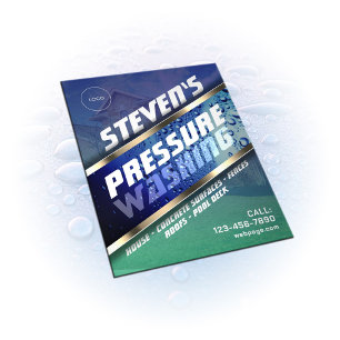 Prospectus 11,4 Cm X 14,2 Cm Lavage sous pression avec logo