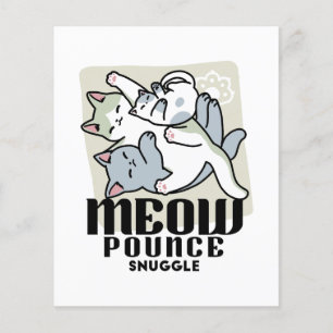 Prospectus 11,4 Cm X 14,2 Cm Laze Furr Days - Cute Lazy Cats Design