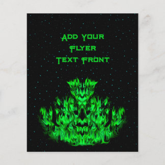 Prospectus 11,4 Cm X 14,2 Cm Le Monstre de la flamme verte dans le ciel étoilé