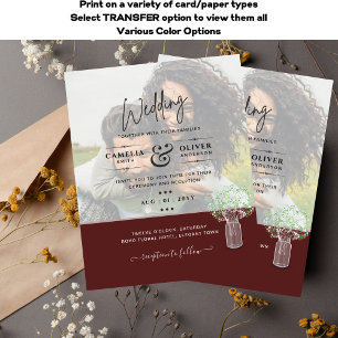 Prospectus 11,4 Cm X 14,2 Cm LeahG BUDGET Gypsophila PHOTO OVERLAY Mariage