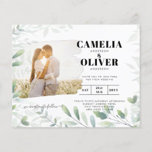Prospectus 11,4 Cm X 14,2 Cm LeahG Feuilles de la verdure PHOTO OVERLAY Mariage