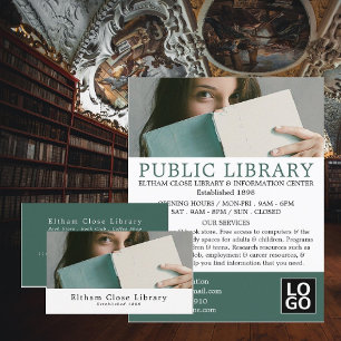 Prospectus 11,4 Cm X 14,2 Cm Lecture féminine, publicité dans les bibliothèques